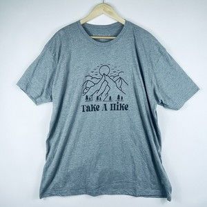 (code)word Code‎ Word Grey Take A Hike Tee T-Shirt Top Shirt Womens Plus XXL